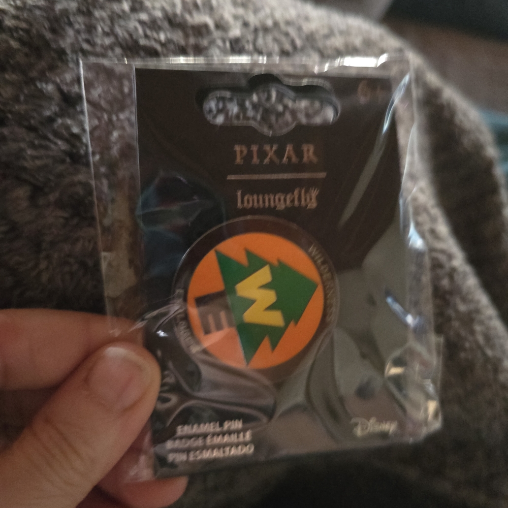 Loungefly Pixar Enamel Brooch - Green and Orange